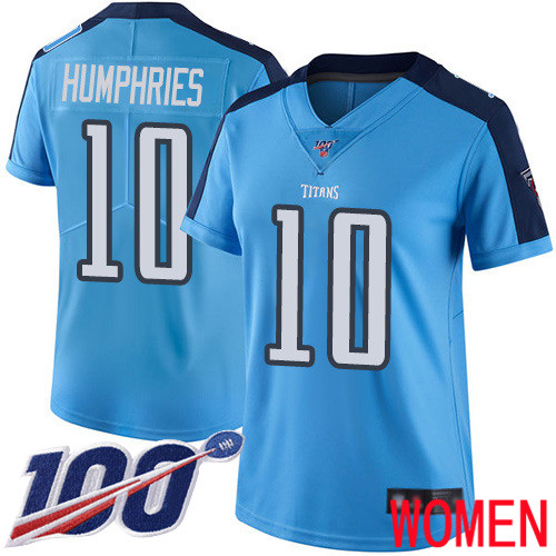 Tennessee Titans Limited Light Blue Women Adam Humphries Jersey NFL Football #10 100th Season Rush Vapor Untouchable->women nfl jersey->Women Jersey